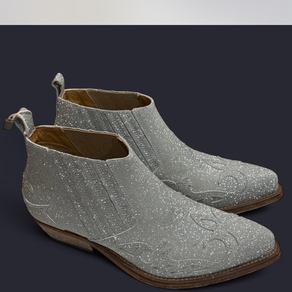 Golden Goose NEW Glitter Western Style Boots